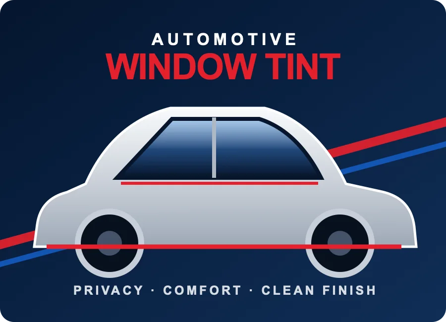 Automotive window tint service graphic